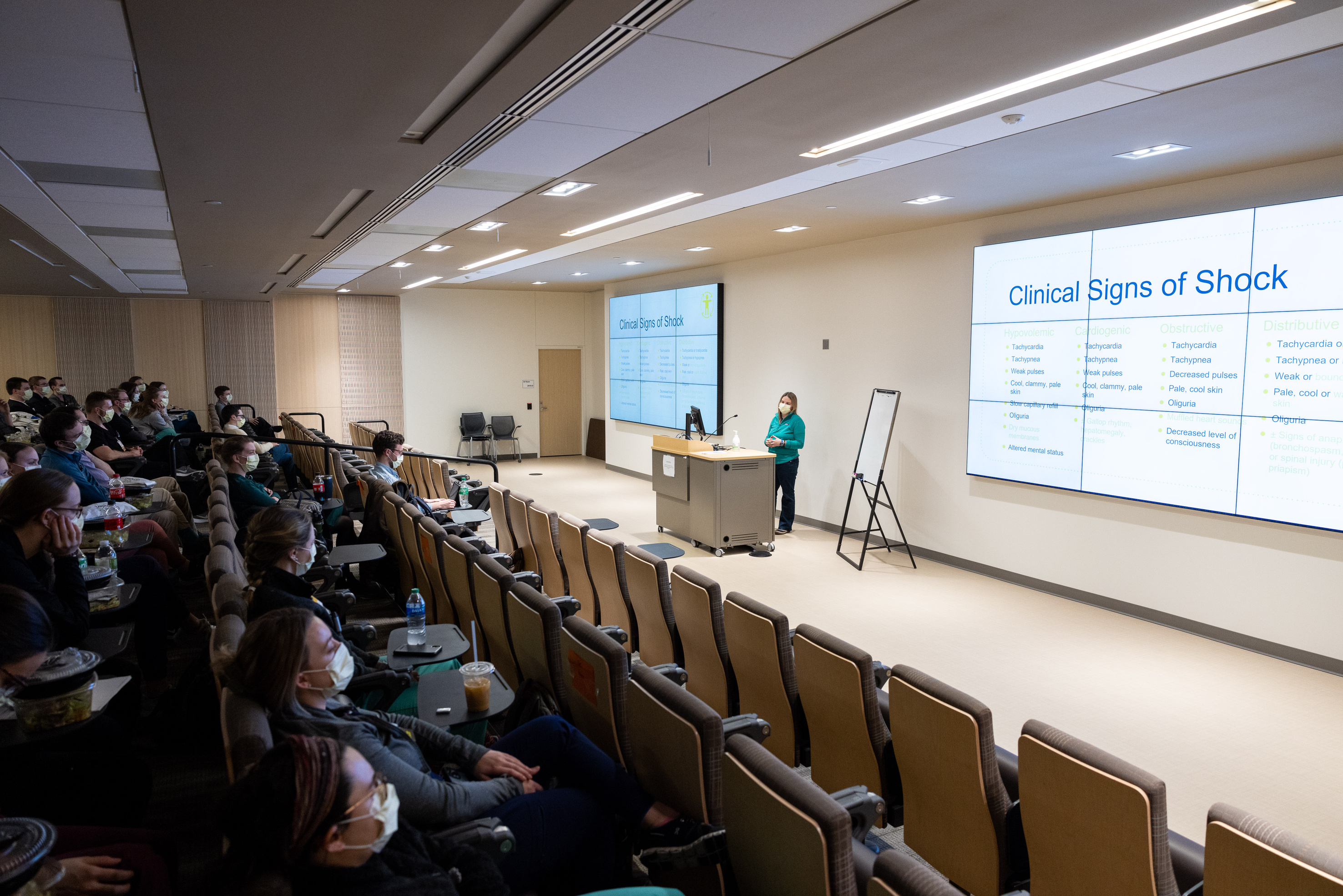 Pediatric residents learning during an academic lecture