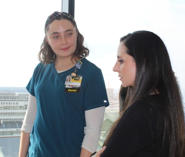 Abby Koski, DO presenting her research