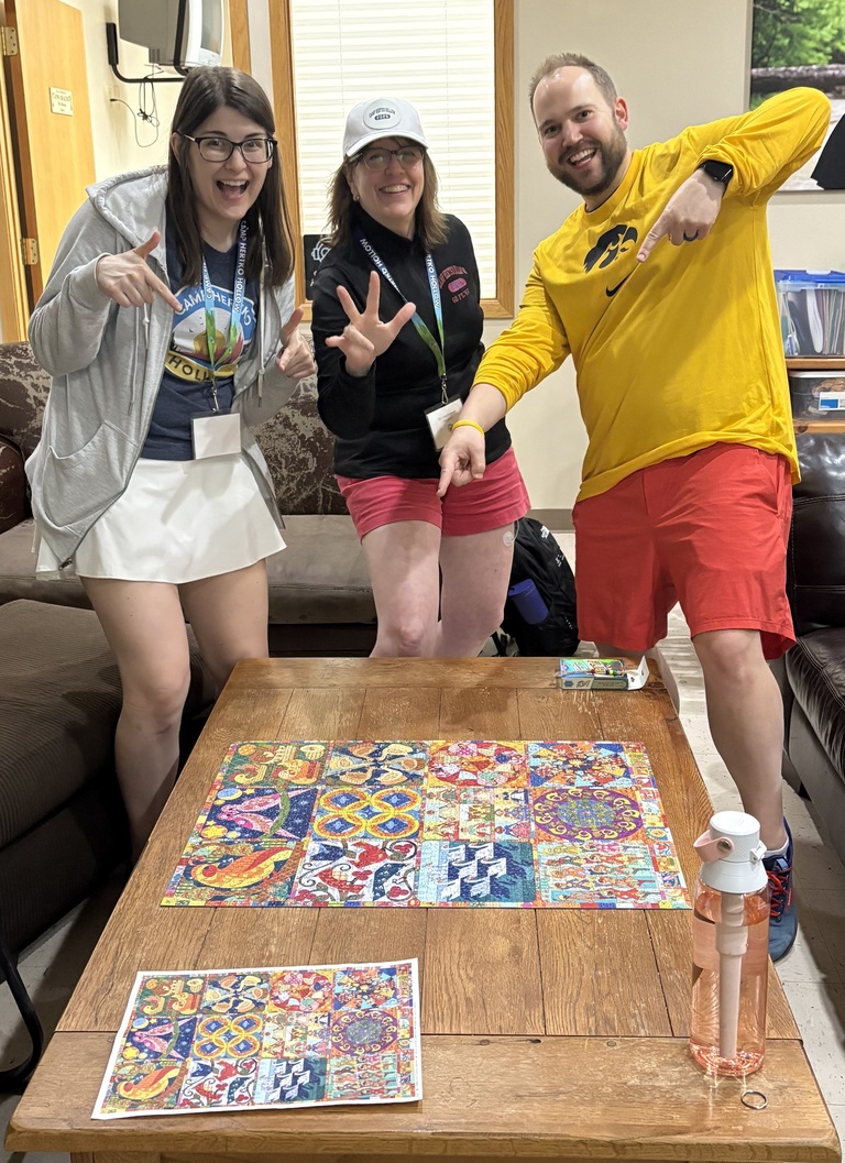 Pediatrics volunteers bonding during diabetes camp