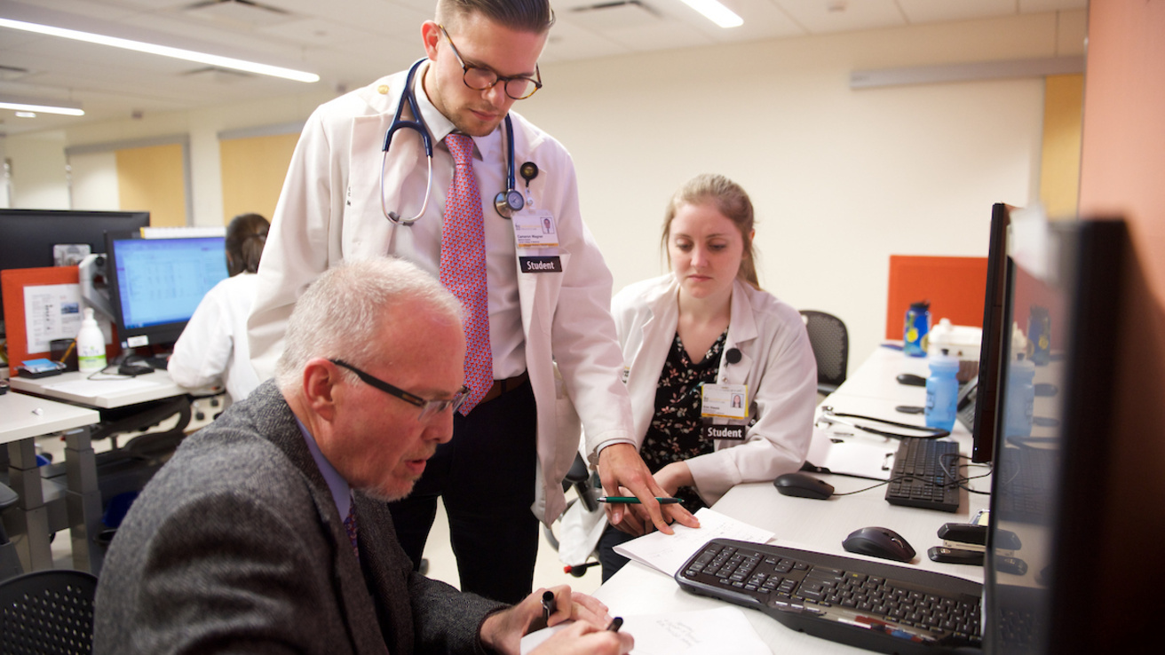 Med student in a University of Iowa Pediatrics clinic